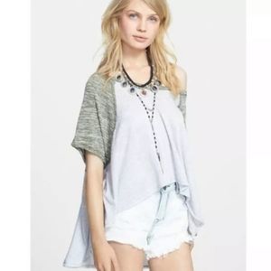 FREE PEOPLE Dancing In The Rain Hacci Swing Tee